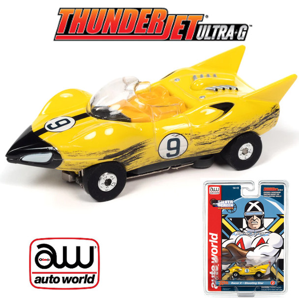 Auto World Thunderjet Speed Racer - Racer X Shooting Star Race Worn HO Slot Car