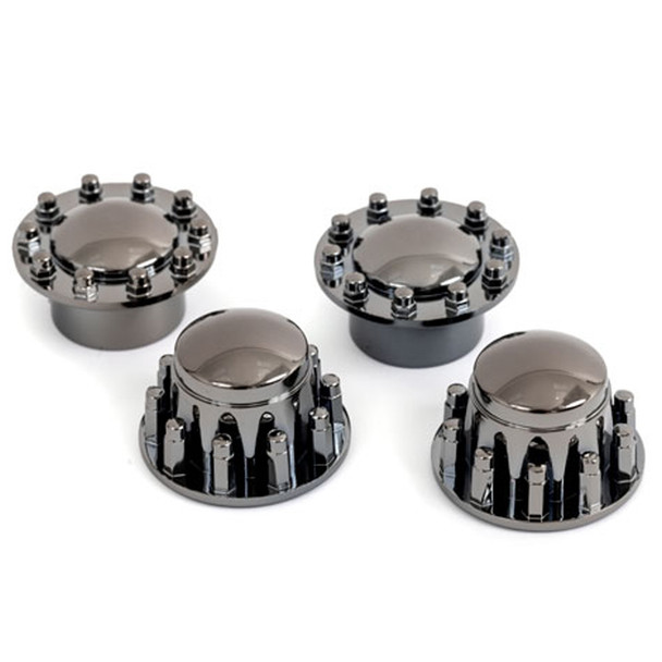 Traxxas 8876R Big Rig Black Chrome Center Caps (4) for TRX-6