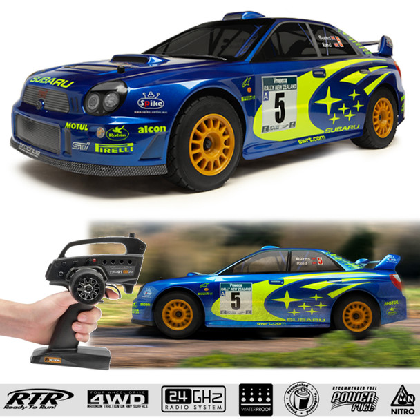 HPI 160211 1/8 WR8 Flux 2001 Subaru Impreza 4WD RTR Nitro Rally Car