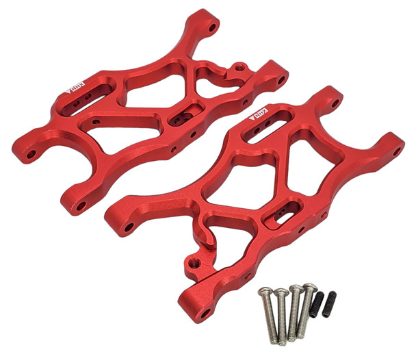 NHX RC Aluminum Rear Lower Arms -1/7 Infraction 6S / Limitless / 1/8 Typhon -Red