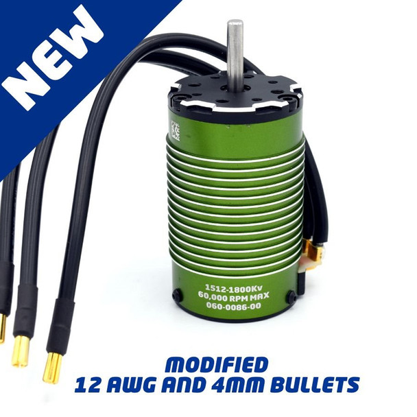 Castle Creations 060-0086-00 1512 Sensored Brushless Motor 1800Kv w/12AWG Wire