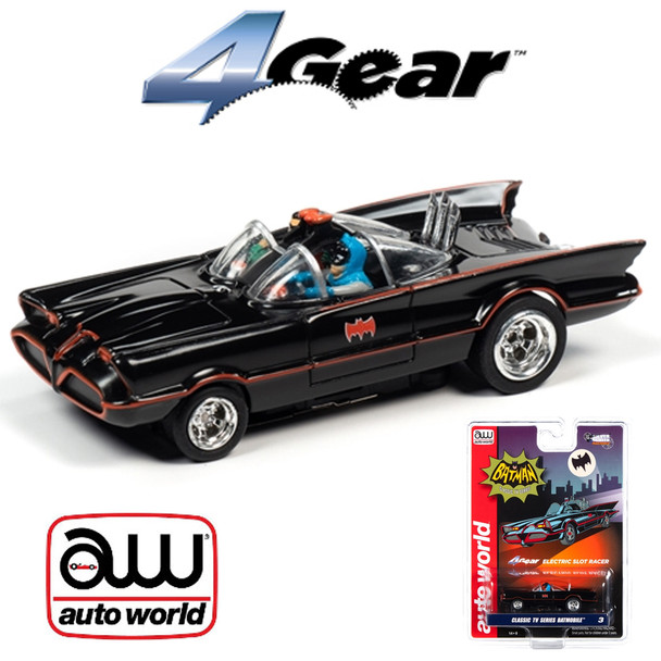 Auto World 4Gear 1966 Batmobile - Batman TV HO Scale Slot Car