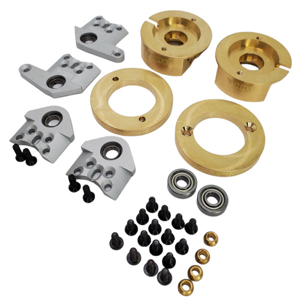 NHX RC Brass Steering Knuckle Set for Axial Wraith / RR10 -Silver