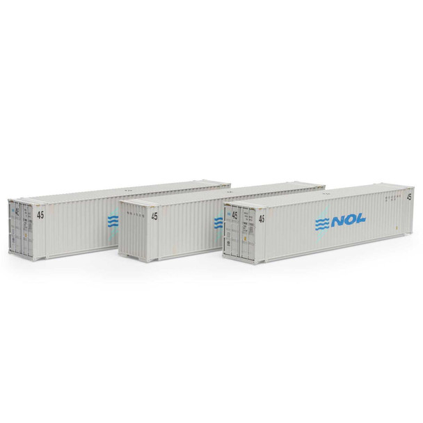 Athearn ATH28039 RTR 45' Container - NOL #2 (3) HO Scale