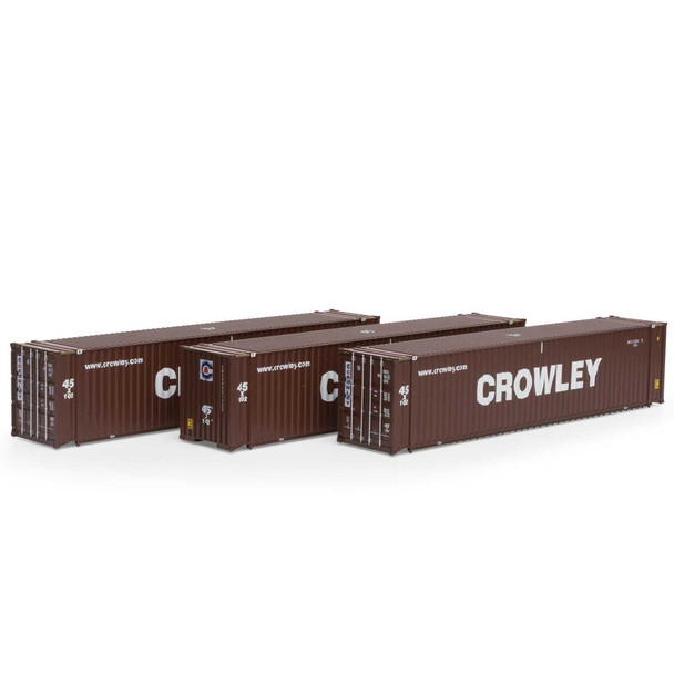 Athearn ATH28041 RTR 45' Container - Crowley #2 (3) HO Scale