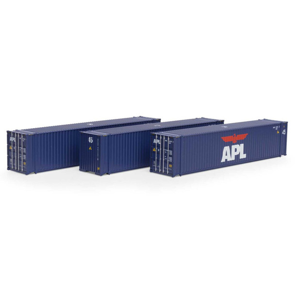 Athearn ATH28045 RTR 45' Container - APL #2 (3) HO Scale