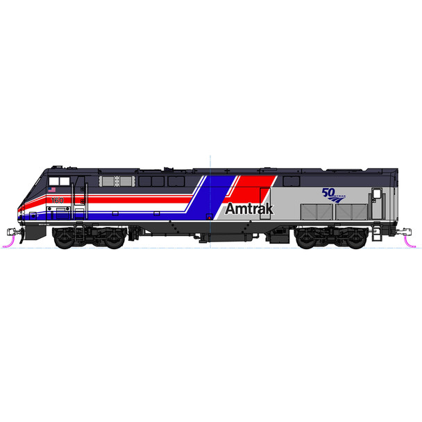 Kato 1766038-DCC GE P42 Genesis Locomotive Amtrak "Dash 8" (Phase III) #160 N Scale