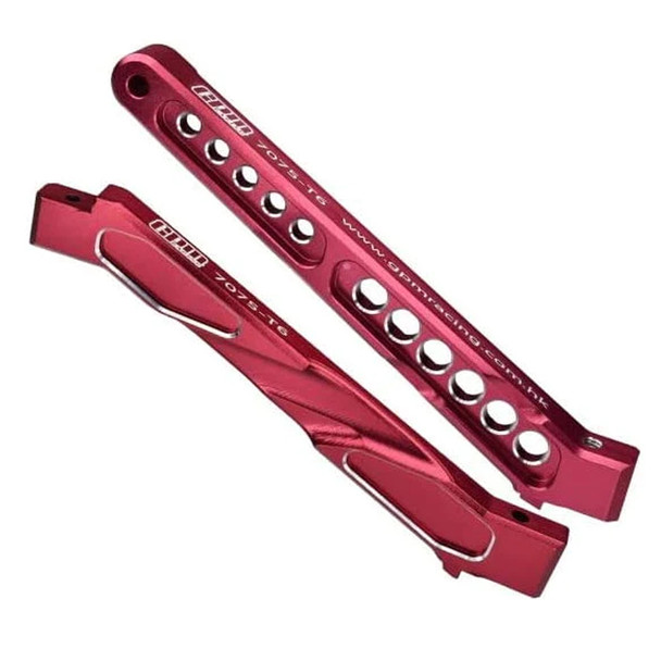 GPM Aluminum 7075-T6 Front + Rear Chassis Brace Red for Arrma 1/7 Limitless