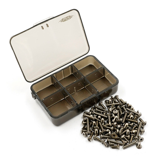 Yeah Racing TSAS-0006 Titanium Screw Assorted Set w/Box for Tamiya CC-02