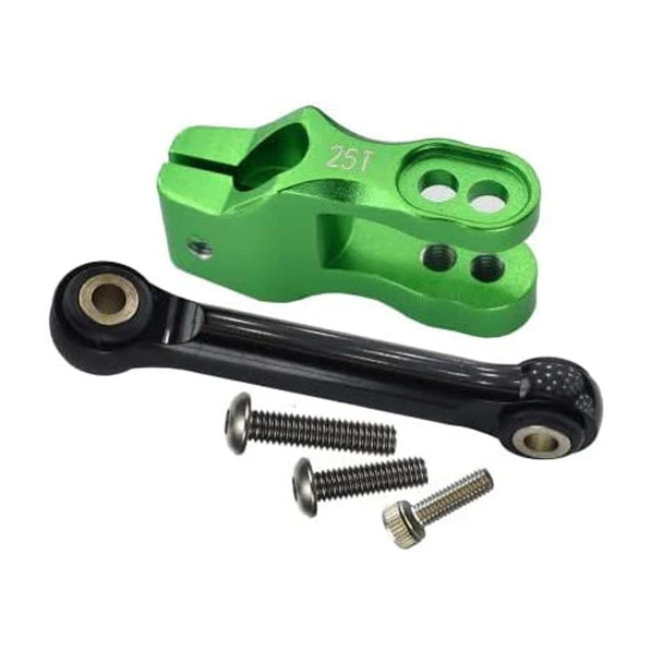 GPM Aluminum 6061-T6 Servo Horn Green w/ Tie Rods for Unlimited Desert Racer