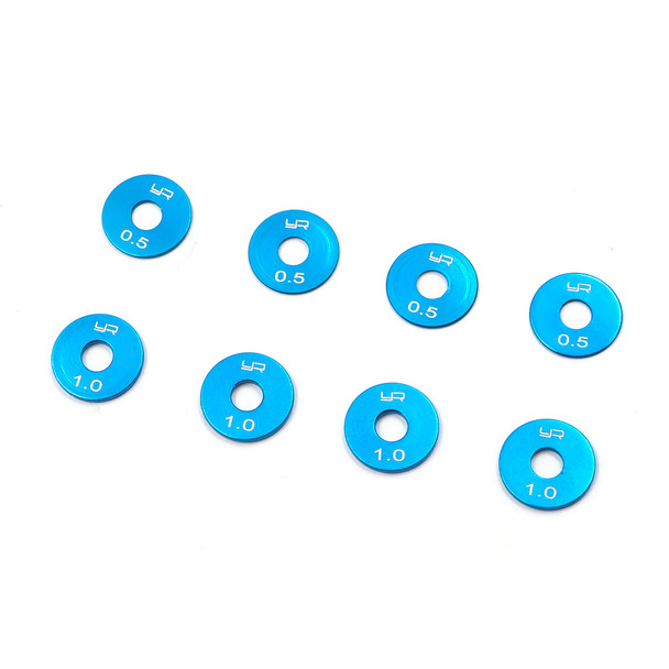 Yeah Racing YA-0705BU Aluminum Wheel Spacer 0.5 1.0 Set (8pcs)