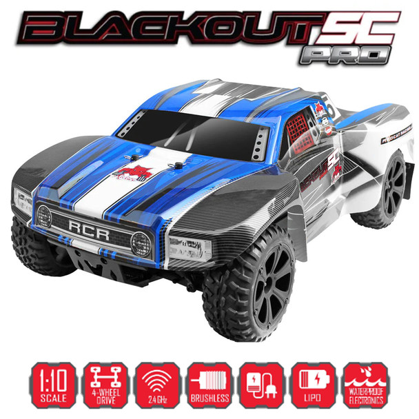 Redcat 1:10 Blackout SC PRO RC Short Course - Brushless Electric Truck RTR Blue