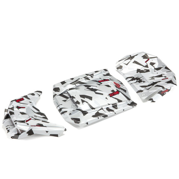 ARRMA ARA411022 Painted Exterior Body Panels White Camo for 1/7 Fireteam 6S