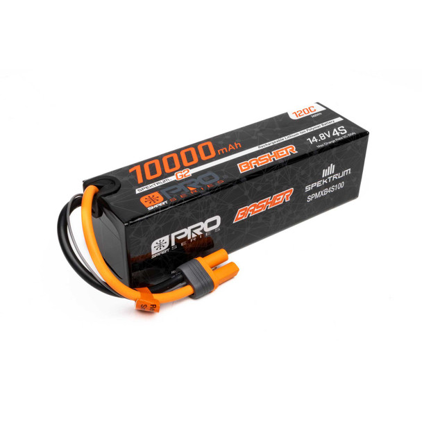 Spektrum SPMXB4S100 14.8V 10000mAh 4S 120C Smart G2 Pro Basher LiPo Battery : IC5