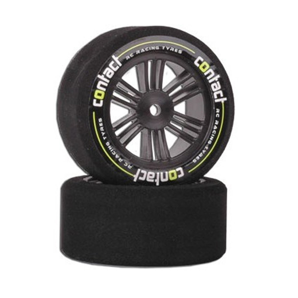 Contact RC J1C73 1/10 Front Double Compound C Hard Black Carbon Wheels (2)