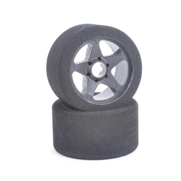 Contact RC J83006 1/8 Foam Front Tires 30Shore w/ 5 Spoke Rim Black (2)