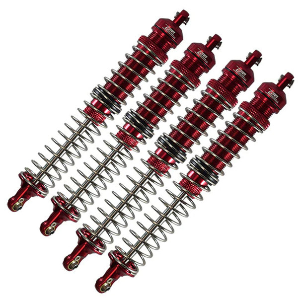 GPM Aluminum Combo Set C (Front + Rear Spring Dampers) Red for Axial RBX10