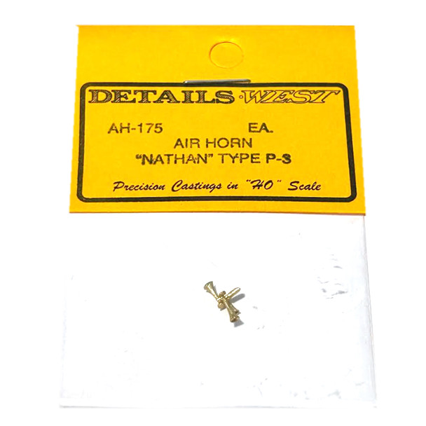 Details West AH-175 Nathan Air Horns - PS, 3-Chime Brass HO Scale