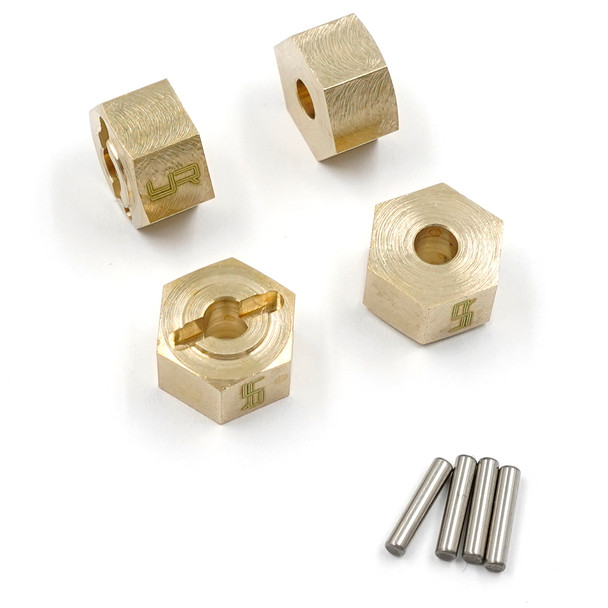 Yeah Racing AXCP-019GD Brass Hex Adaptor for Axial 1/18 UTB18 Capra