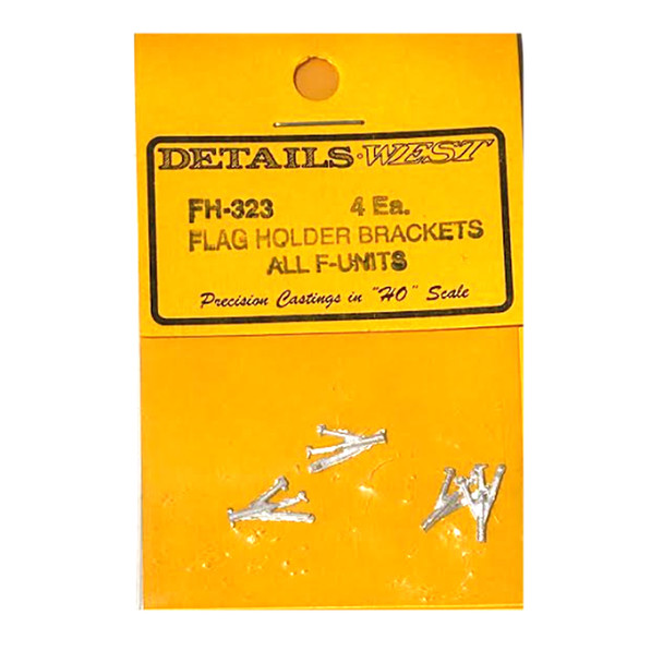 Details West FH-323 Flag Holder Brackets -All F-Units (4) HO Scale