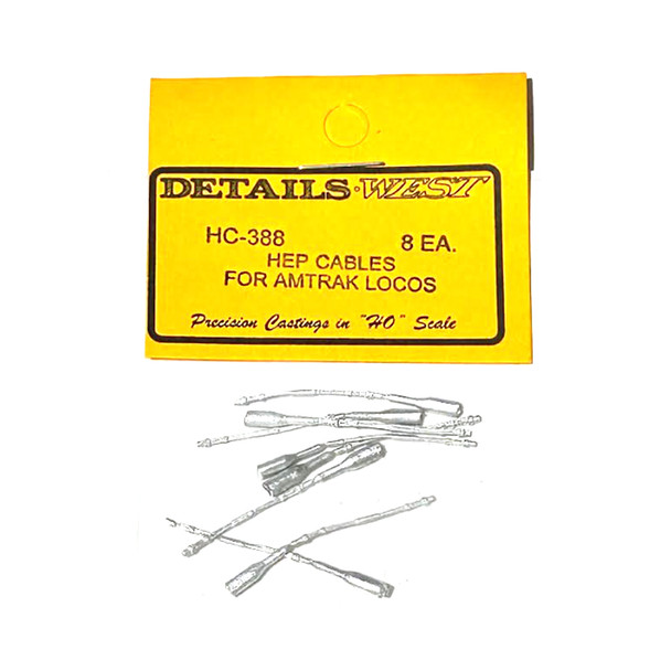 Details West HC-388 HEP Cables for Amtrak Locomotives (8) HO Scale