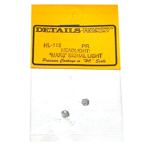 Details West HL-112 Mars Headlights - Single-Signal (2) HO Scale