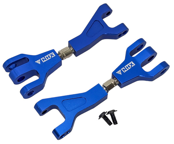 NHX RC Aluminum F/R Adjustable Upper Suspension Arms for 1/10 Redcat Blackout XTE / XBE / SC -Blue