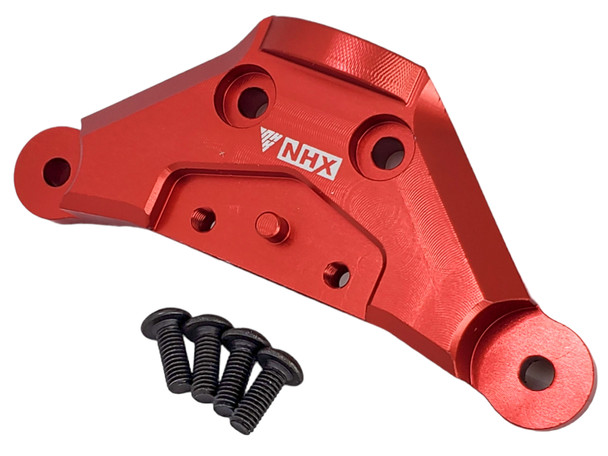 NHX RC Aluminum Steering Bellcrank Mount for 1/10 Redcat Blackout XTE / XBE / SC -Red