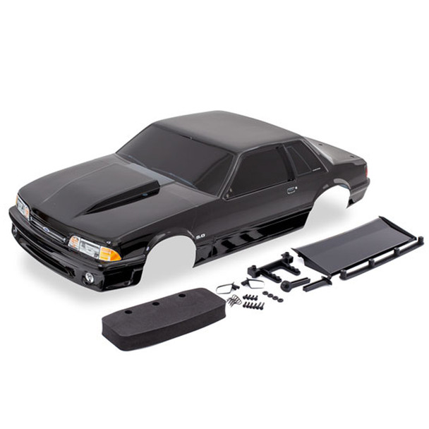 Traxxas 9421A Ford 5.0 Mustang Painted Black Body w/ Decals for Drag Slash