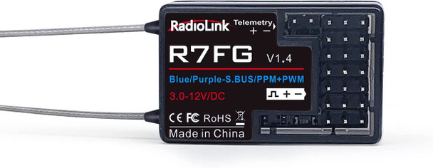 Radiolink R7FG 7CH 2.4Ghz Gyro Receiver with Voltage Telemetry Long Range