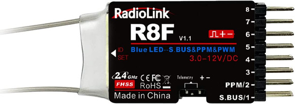 Radiolink R8F 8CH 2.4GHz RC Dual Antenna Receiver Telemetry Surface Long Range RX