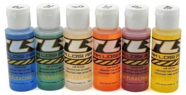 Losi TLR Shock Oil 6Pk, 20, 25, 30, 35, 40, 45 2oz TLR74020