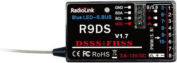 Radiolink R9DS 10 Ch 2.4GHz RC Receiver SBUS/PWM Long Range Control