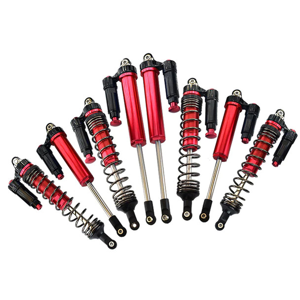 GPM Aluminum 6061-T6 Front + Rear L-Shape Piggy Back Damper Set Red for UDR