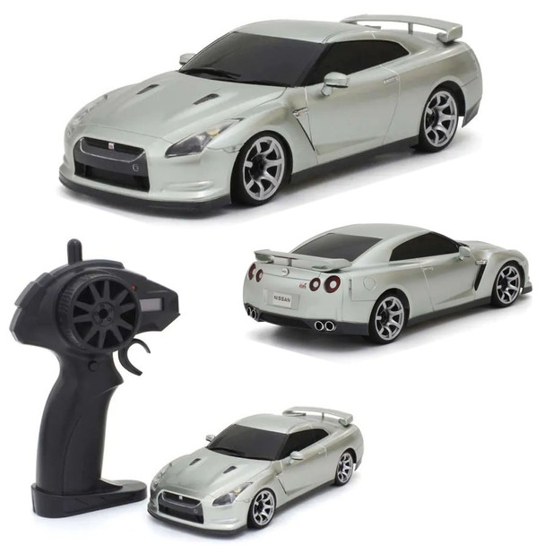 Kyosho 66608 1/28 First MINI-Z Nissan GT-R (R35) RTR Silver Touring Car