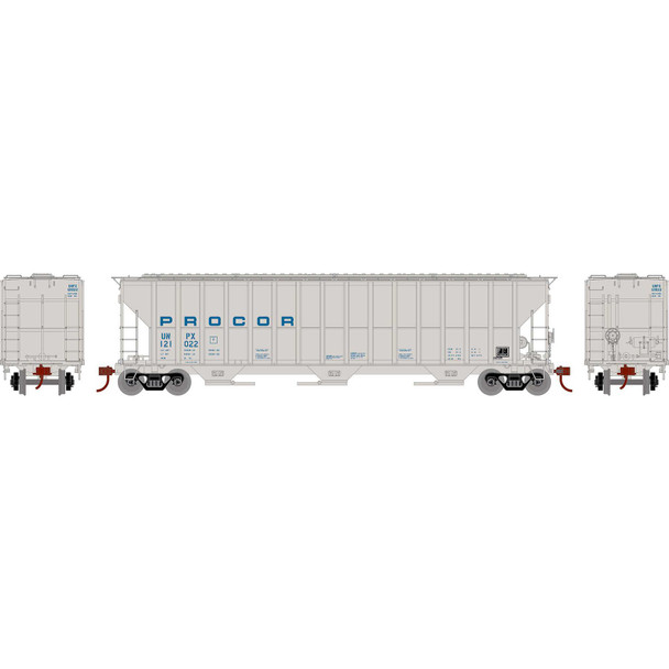Athearn ATH81586 54' FMC 4700 Covered Hopper - UNPX #121022 HO Scale