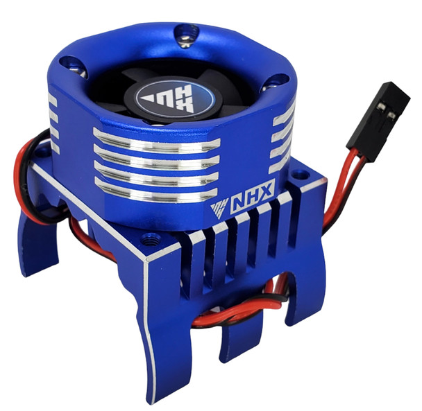 NHX RC 1/8 Colorful LED Aluminum Heatsink High Speed Cooling Motor Fan -Blue