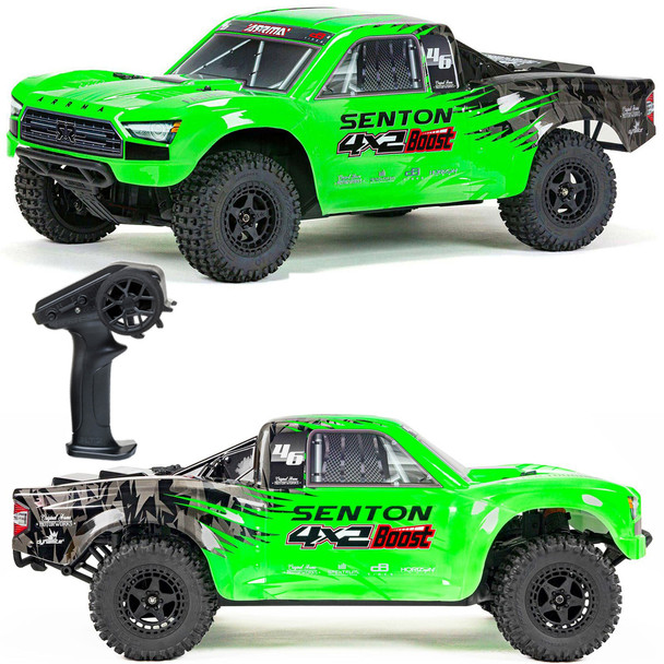 ARRMA ARA4103V4T1 1/10 SENTON 4X2 BOOST MEGA 550 Short Course Truck RTR Green