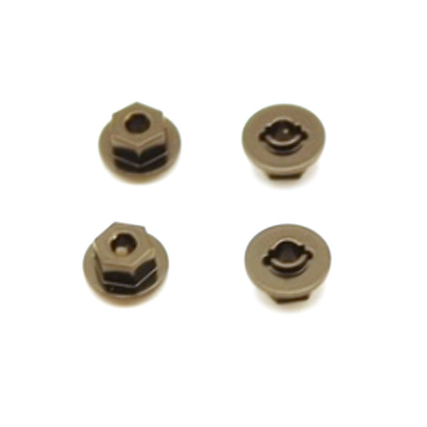 STRC ST9750BR CNC Machined Brass Weighted Hex Adapters (4) for TRX-4M