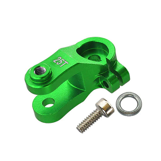GPM Racing Aluminum 25T Standard Servo Horn Green for Traxxas 1/10 Maxx