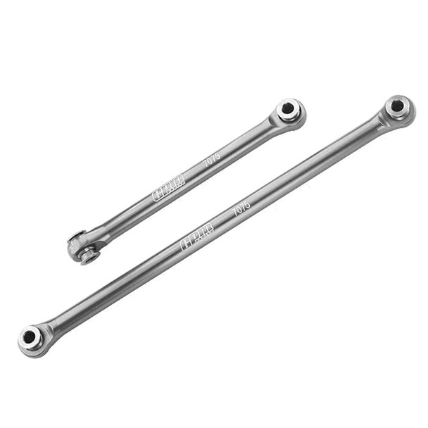 GPM Aluminum 7075-T6 Front Steering Link Rods Silver for Axial 1/18 UTB18 Capra