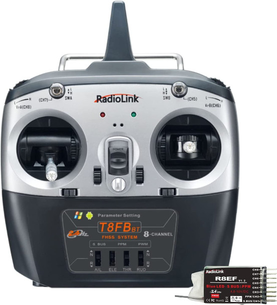 Radiolink T8FB 8 Ch 2.4G RC Transmitter w/ R8EF Receiver Airplane Boat Car More