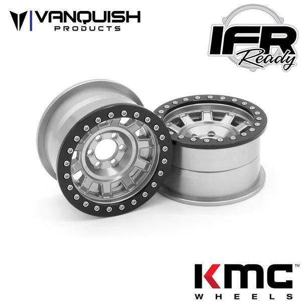 Vanquish VPS08702 2.2 Aluminum KMC KM236 Tank Clear Beadlock Wheels (2)