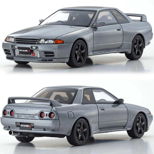 Kyosho KSR43104GR 1/43 Nissan Skyline GT-R R32 NISMO Diecast Gray Car