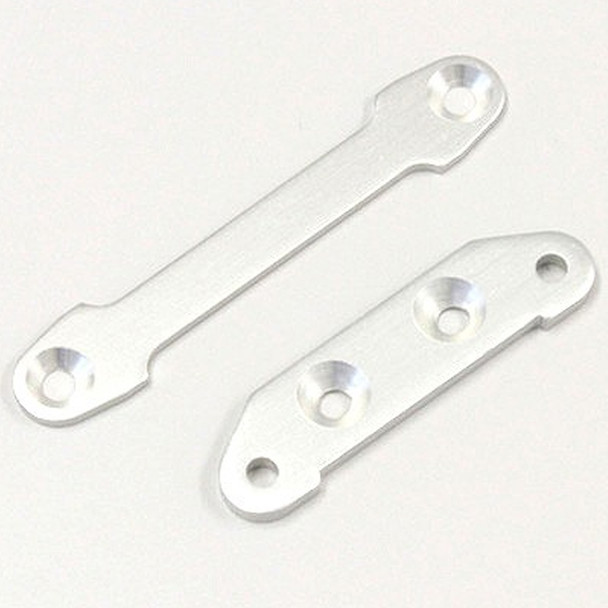 Kyosho KYOOT218S Aluminum Front Plate Set Silver : Optima Buggy