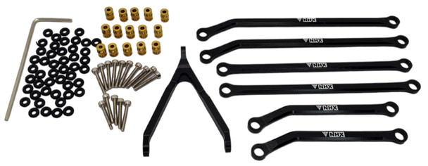 NHX RC High Clearance Aluminum Crawler Wheelbase Links Set for SCX24 Jeep Gladiator : Black