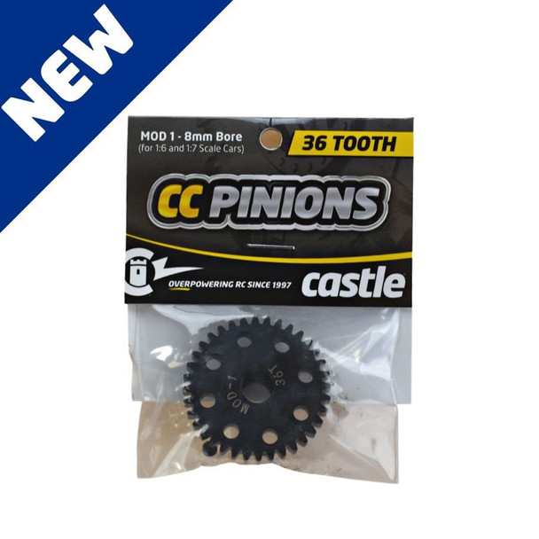 Castle Creations 010-0065-34 CC Pinion Gears 36T-MOD 1 8mm Bore for 1/6 - 1/7 Cars