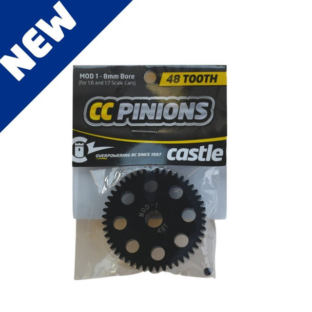 Castle Creations 010-0065-38 CC Pinion Gears 48T-MOD 1 8mm Bore for 1/6 - 1/7 Cars