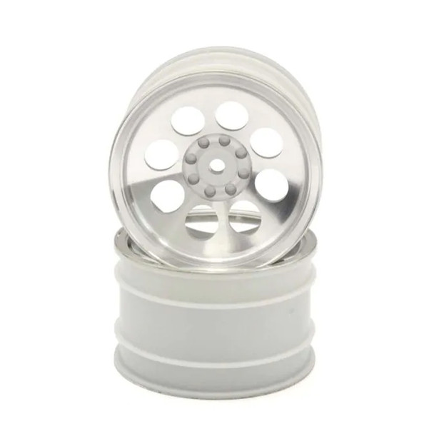 Kyosho OTH245SCB 8 Hole Wheels 50mm Satin / Chrome (2pcs) for Optima