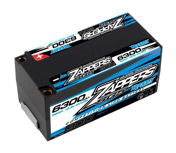 Associated 27390 Zappers SG5 6300mAh 90C 15.2V Shorty Lipo Battery